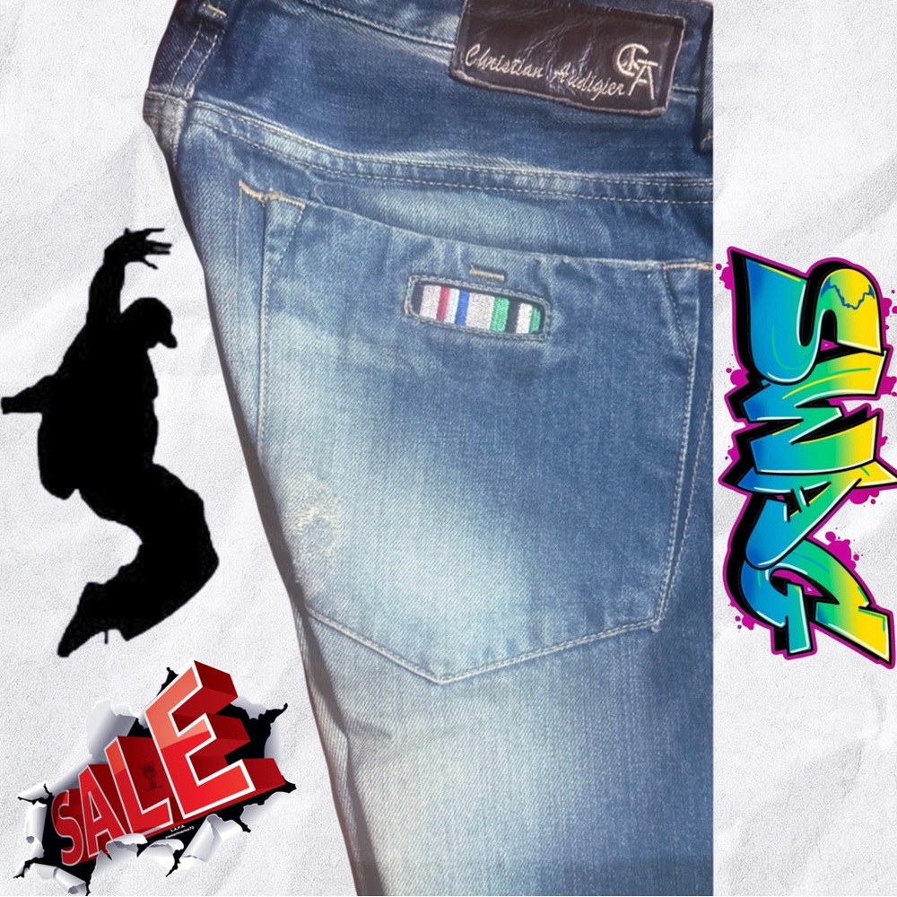 “RARE” Christian Audigier Men's Denim Jeans 34/34